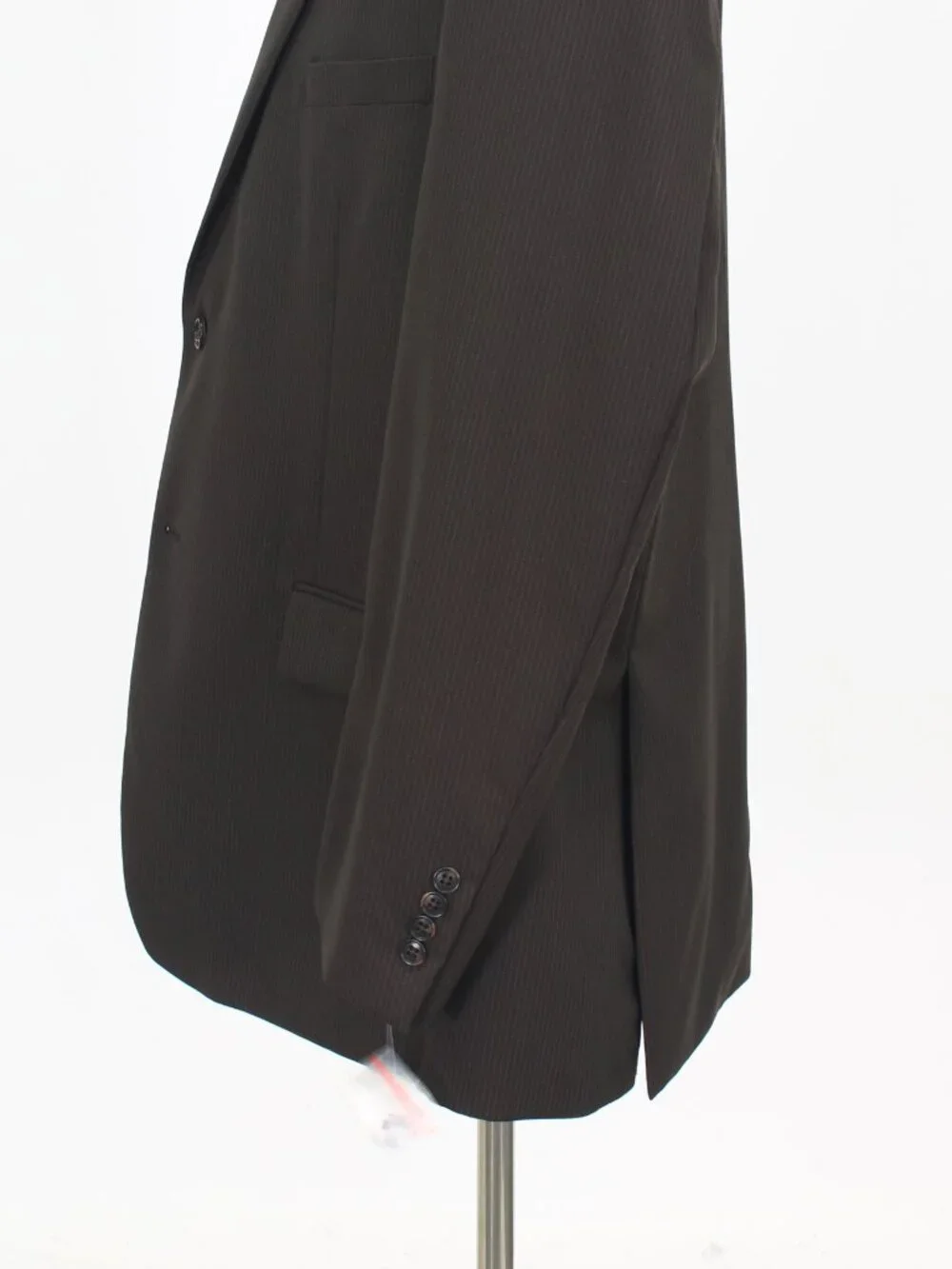 Pronto Uomo 48L 42x30 Brown Full Suit 2-Button Stripe R936